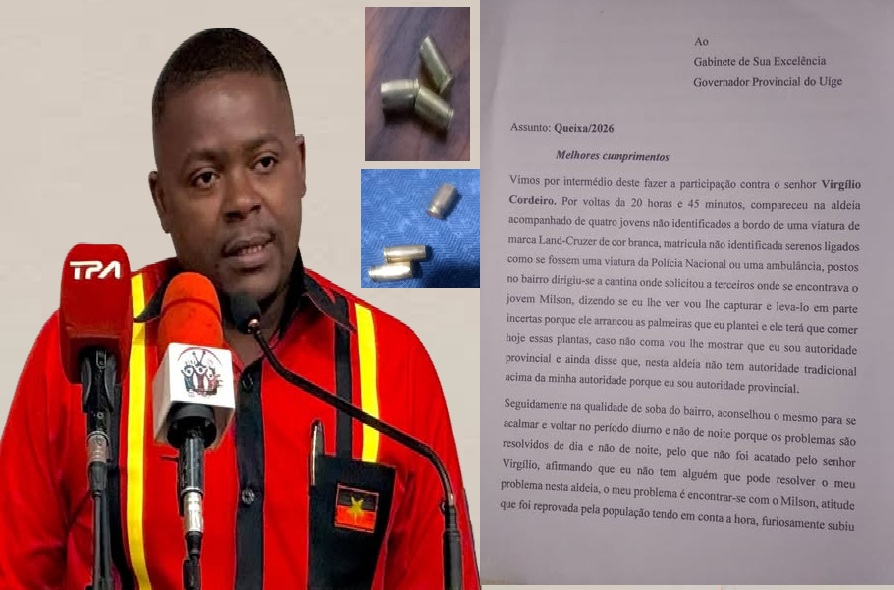 VIRGÍLIO CORDEIRO MEMBRO DO COMITÉ CENTRAL DO MPLA ACUSADO DE RAPTAR E FAZER DISPAROS E ESPANCAR CIDADÃOS NO QUITEXE COM A SUA MILÍCIA